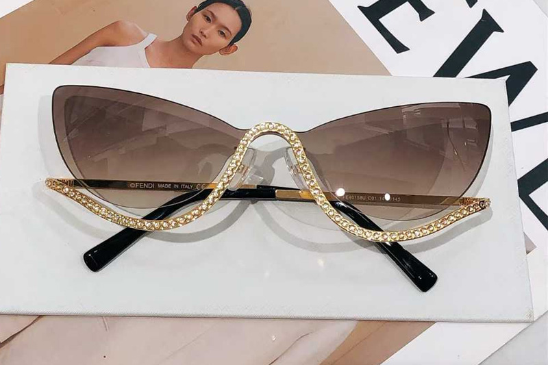 FE40158U Sunglasses Gold Gradient Pink