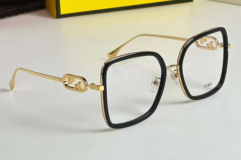 FE40201F Eyeglasses Black Gold