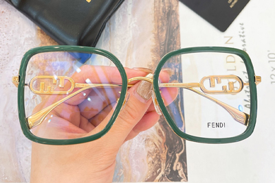 FE40201F Eyeglasses Green Gold