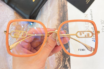 FE40201F Eyeglasses Orange Gold