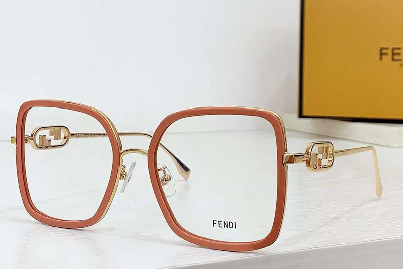 FE40201F Eyeglasses Orange Gold