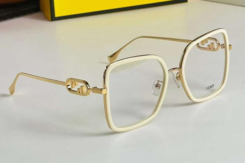 FE40201F Eyeglasses White Gold