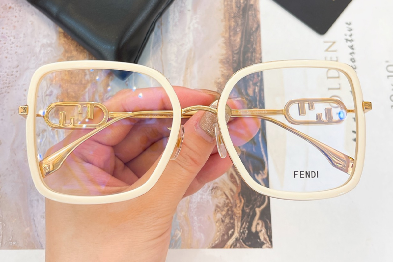 FE40201F Eyeglasses White Gold