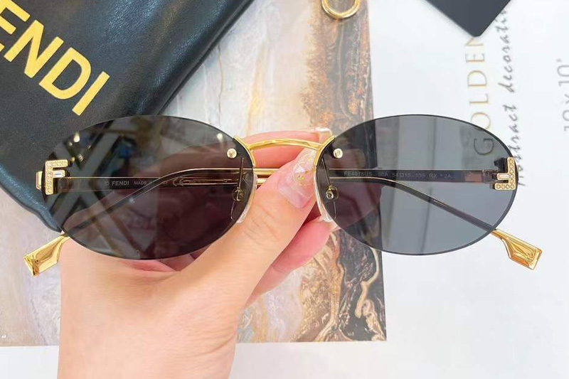 FE4075US Sunglasses Gold Gray