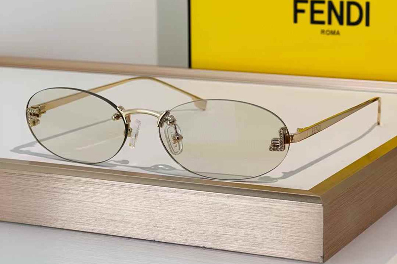 FE4075US Sunglasses Gold Light Brown