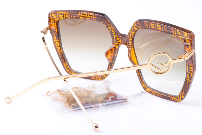 FF0410S Sunglasses In Brown Gold