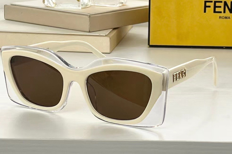 FF40034U Sunglasses In White Brown