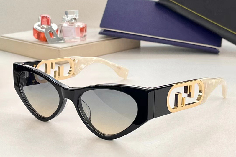 FF FOL029 Sunglasses In Black Gold