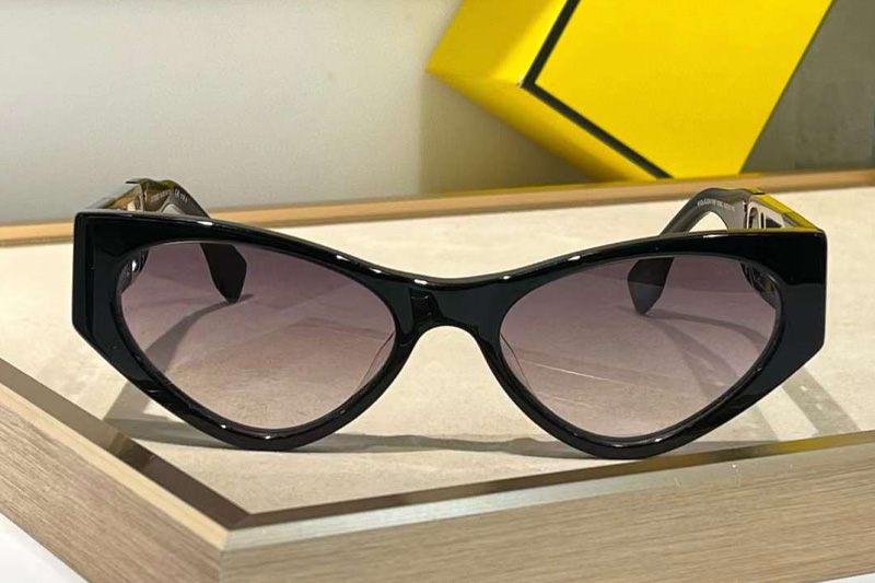 FF FOL029 Sunglasses In Black Silver