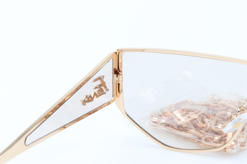 FF M0093S Sunglasses In Gold Coffee