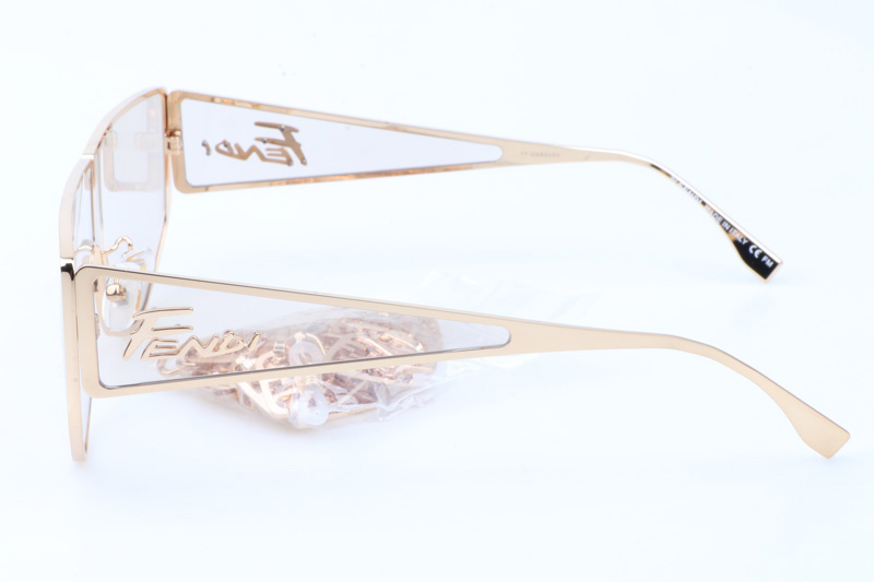 FF M0093S Sunglasses In Gold Coffee