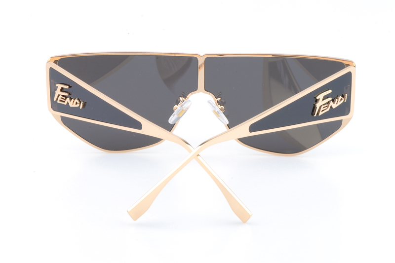 FF M0093S Sunglasses In Gold Grey
