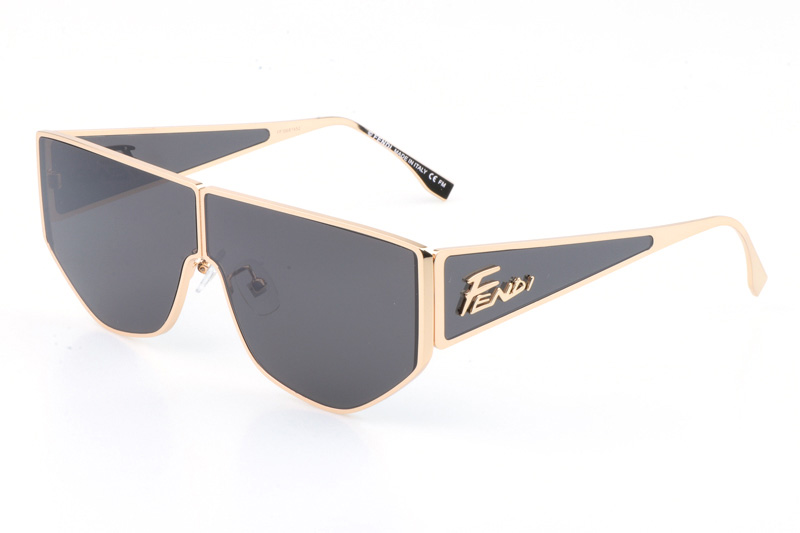 FF M0093S Sunglasses In Gold Grey