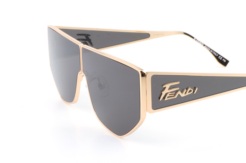 FF M0093S Sunglasses In Gold Grey