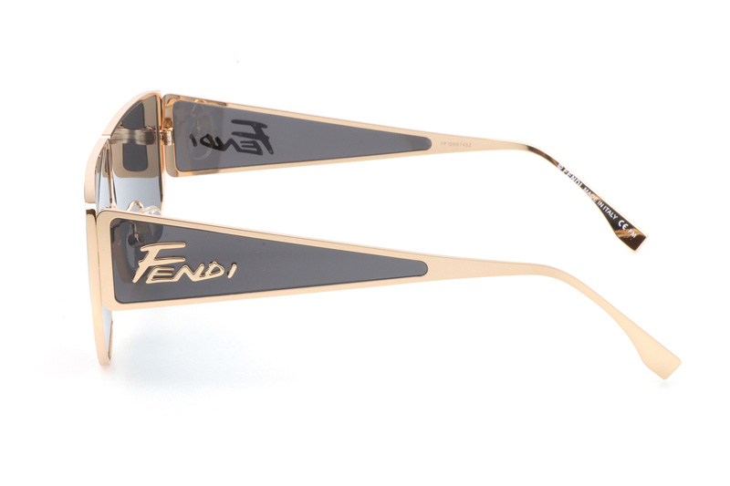 FF M0093S Sunglasses In Gold Grey