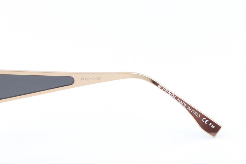 FF M0093S Sunglasses In Gold Grey