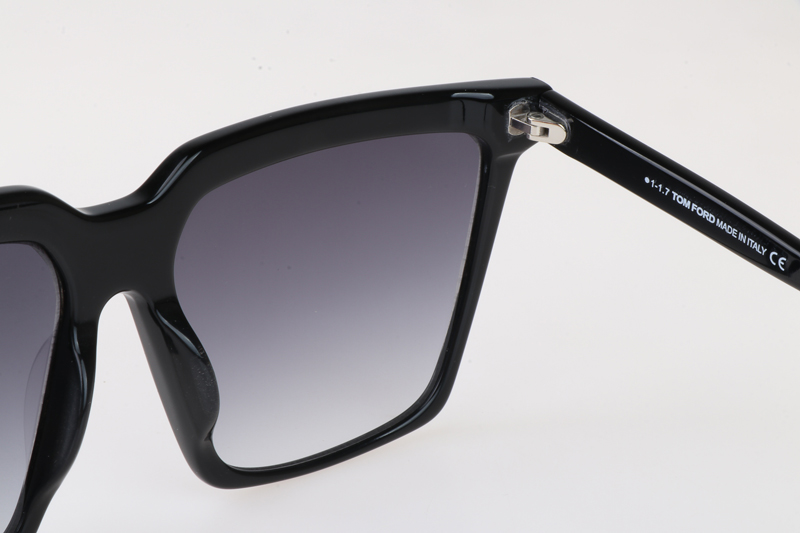 FT0764 Sunglasses In Black Gradient Grey
