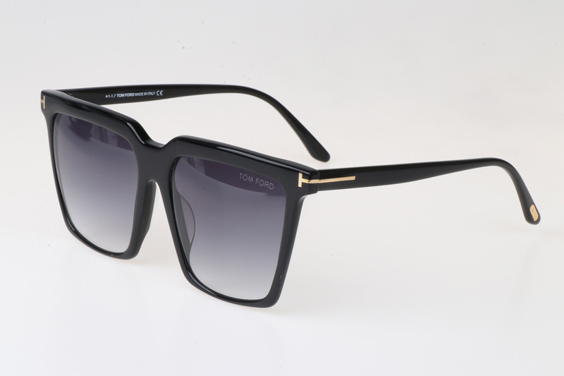 FT0764 Sunglasses In Black Gradient Grey