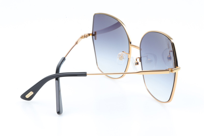 FT0951 Sunglasses In Gold Black Gradient Blue