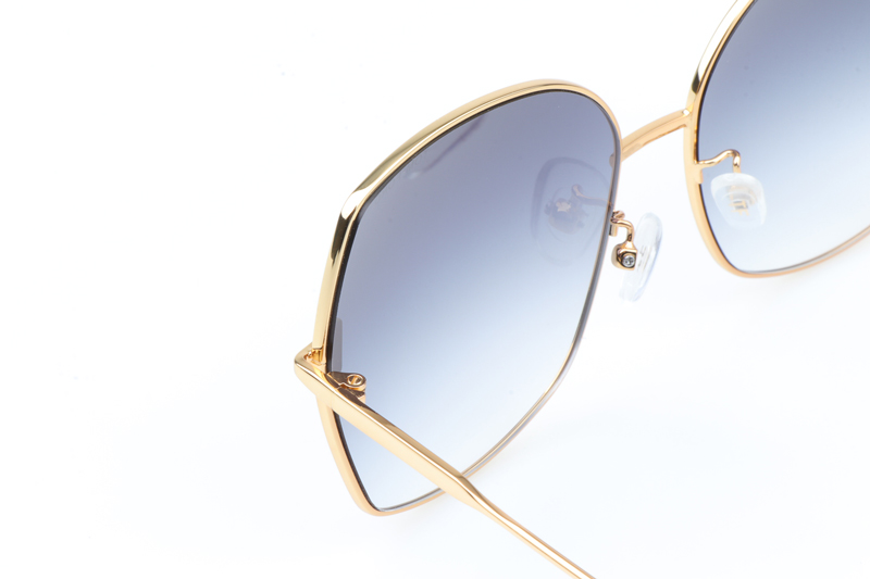FT0951 Sunglasses In Gold Black Gradient Blue