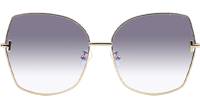 FT0951 Sunglasses In Gold Black Gradient Blue