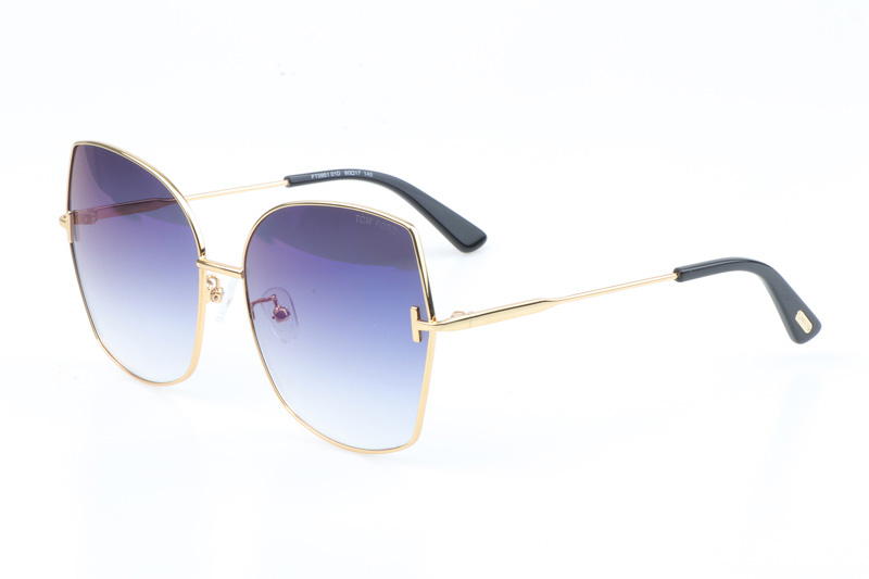 FT0951 Sunglasses In Gold Black Gradient Blue