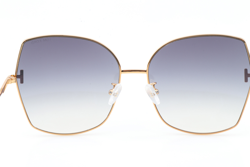 FT0951 Sunglasses In Gold Black Gradient Blue