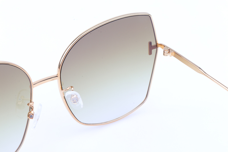 FT0951 Sunglasses In Gold Tortoise Gradient Brown