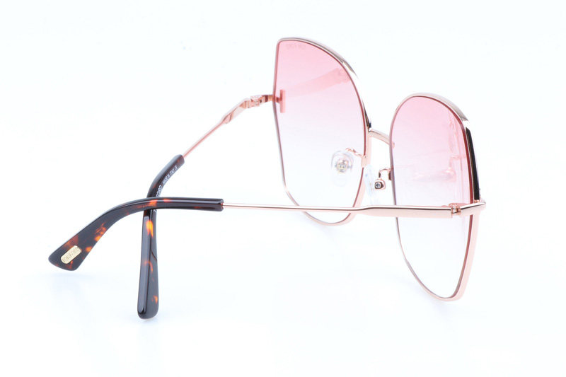 FT0951 Sunglasses In Gold Tortoise Gradient Pink