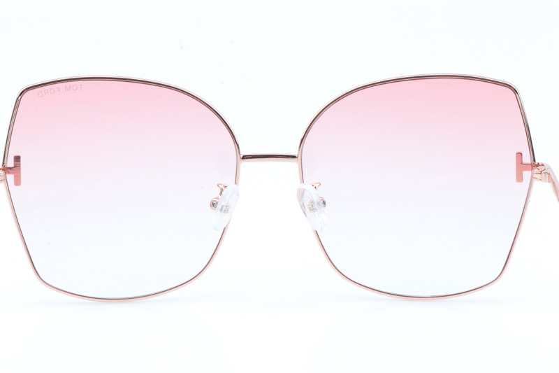 FT0951 Sunglasses In Gold Tortoise Gradient Pink