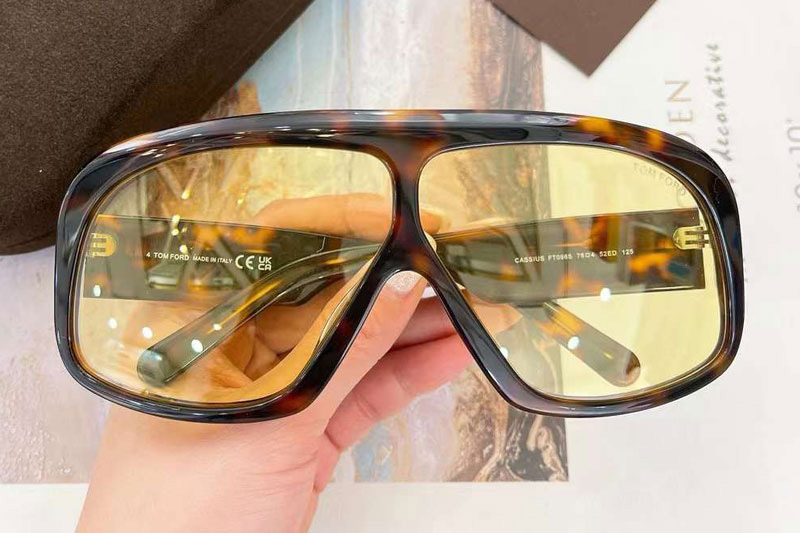 FT0965 Sunglasses In Tortoise Yellow