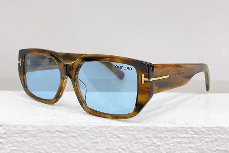 FT0989S Sunglasses In Tortoise Blue