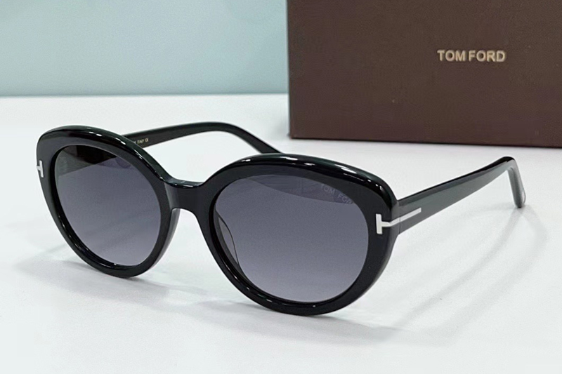 FT1009 Sunglasses In Black Gradient Grey