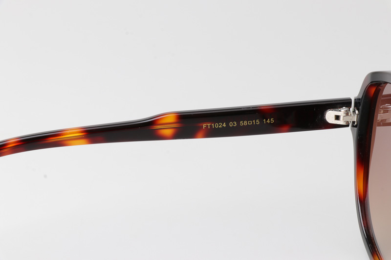 FT1024 Sunglasses Tortoise Gradient Brown