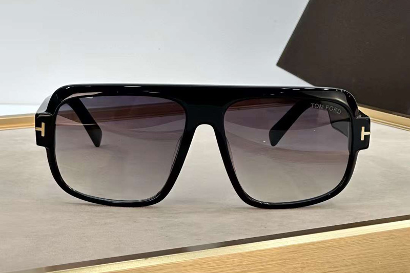 FT1101 Sunglasses Black Gradient Gray