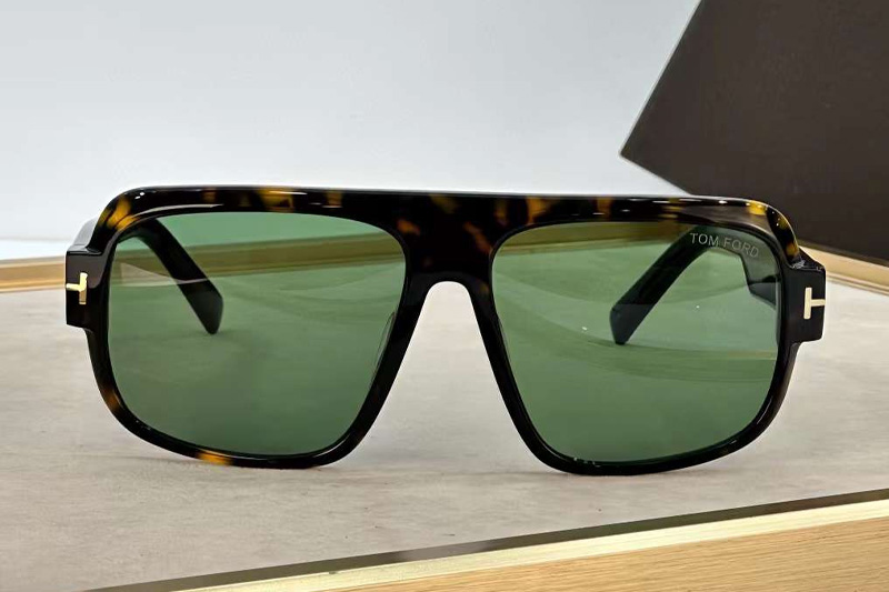 FT1101 Sunglasses Tortoise Green