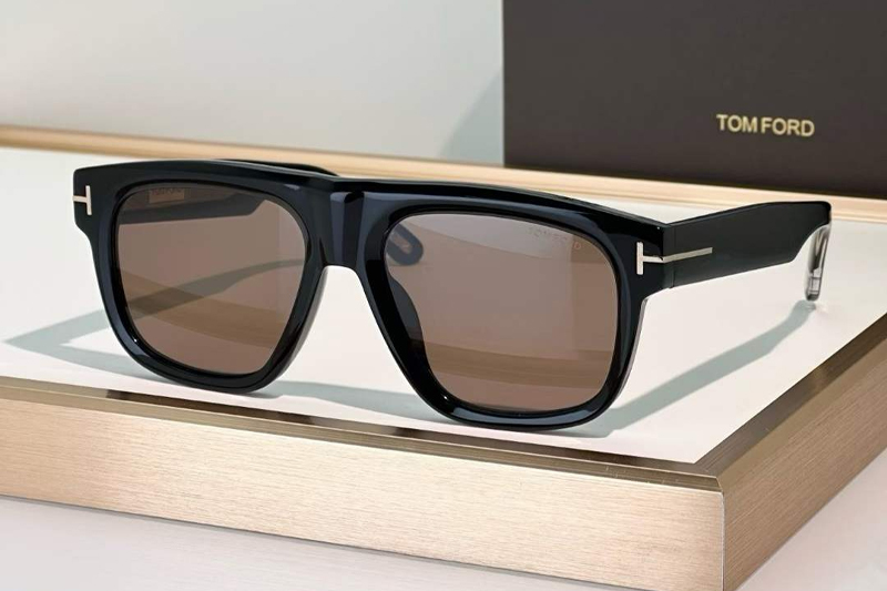 FT1201 Sunglasses Black Brown