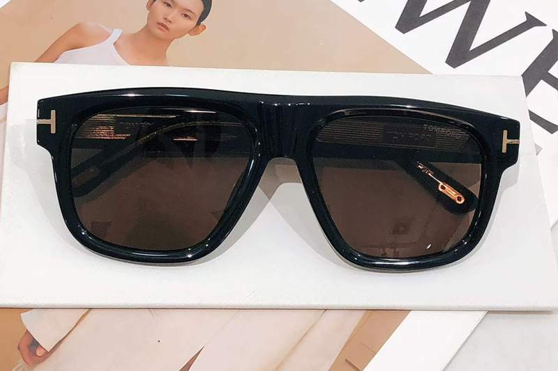 FT1201 Sunglasses Black Brown
