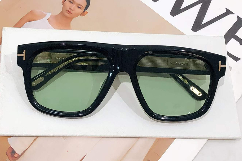 FT1201 Sunglasses Black Green