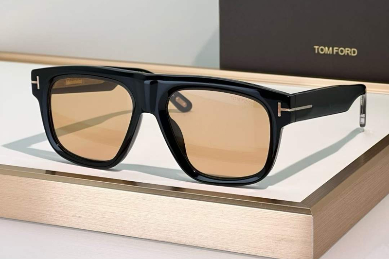 FT1201 Sunglasses Black Light Brown
