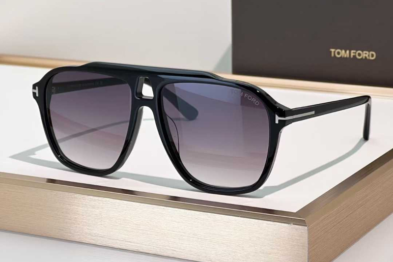 FT1209 Sunglasses Black Gradient Gray