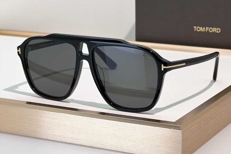 FT1209 Sunglasses Black Gray