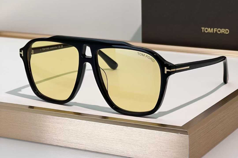 FT1209 Sunglasses Black Yellow