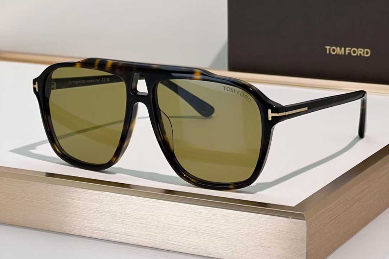 FT1209 Sunglasses Tortoise Green