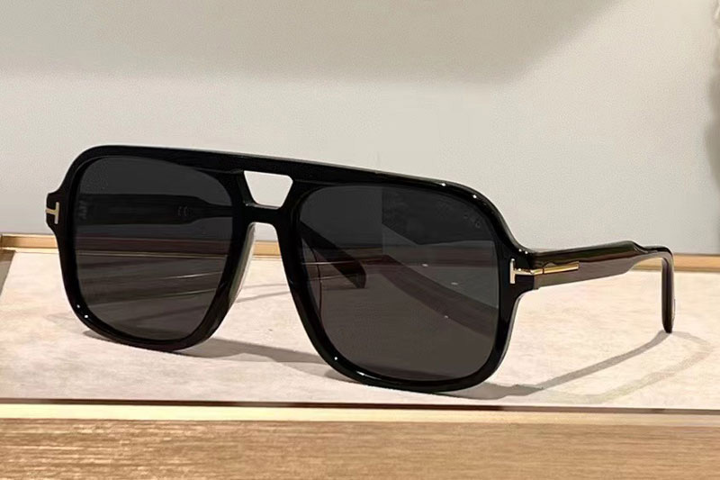 FT884 Sunglasses Black Grey