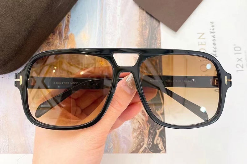 FT884 Sunglasses Tortoise Gradient Brown