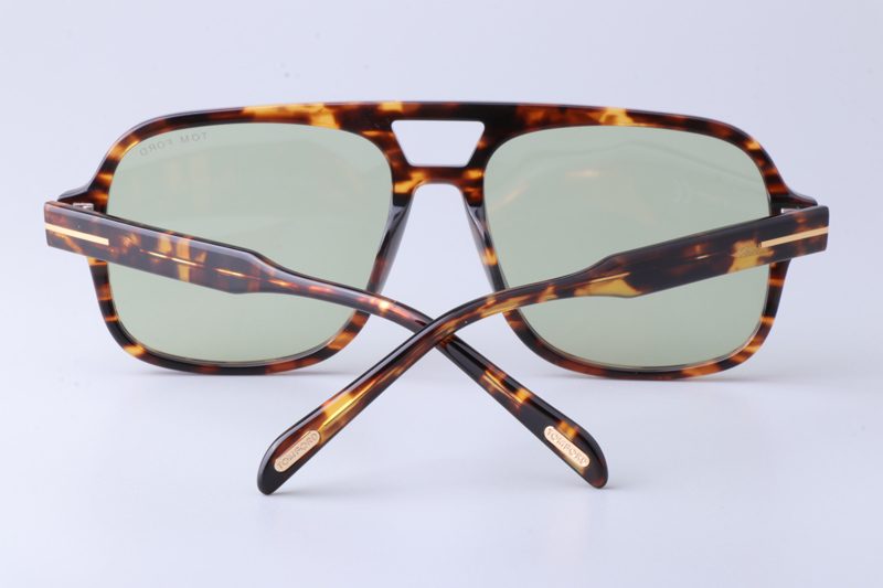 FT884 Sunglasses Tortoise Green