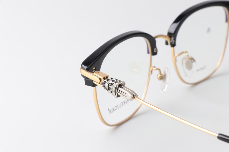 Fanova 087 Eyeglasses Black Gold
