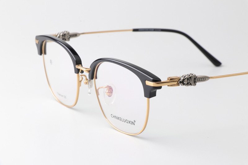 Fanova 087 Eyeglasses Black Gold