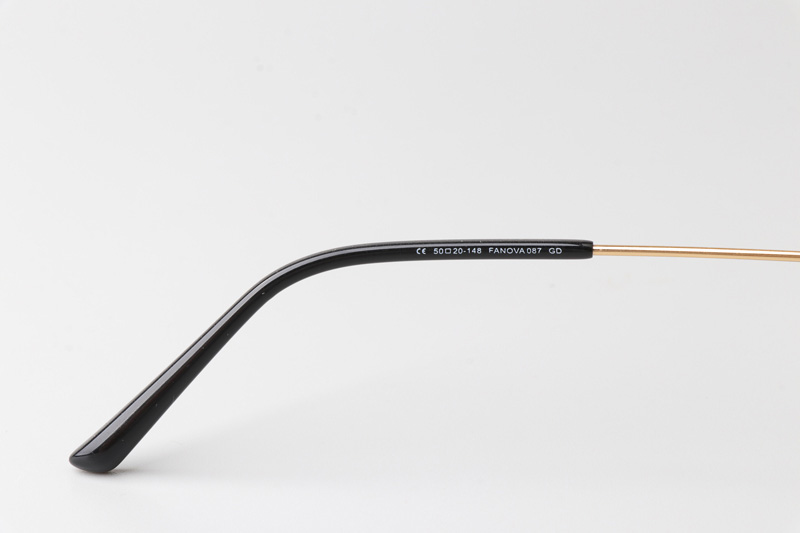 Fanova 087 Eyeglasses Black Gold